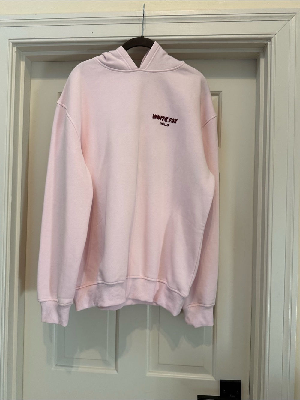 White Fox Light Pink Hoodie - Size M/L